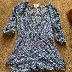Blue/white romper